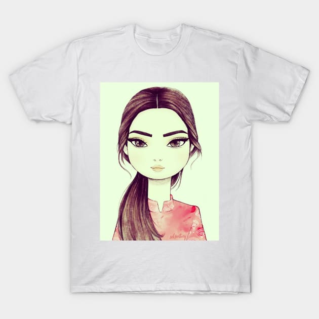 Japanese Sushi Girl T-Shirt by solfortuny